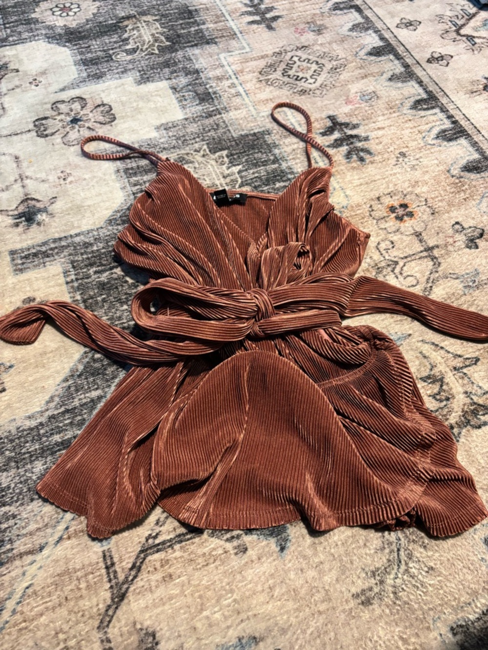 Express Copper Pink Wrap Shirt